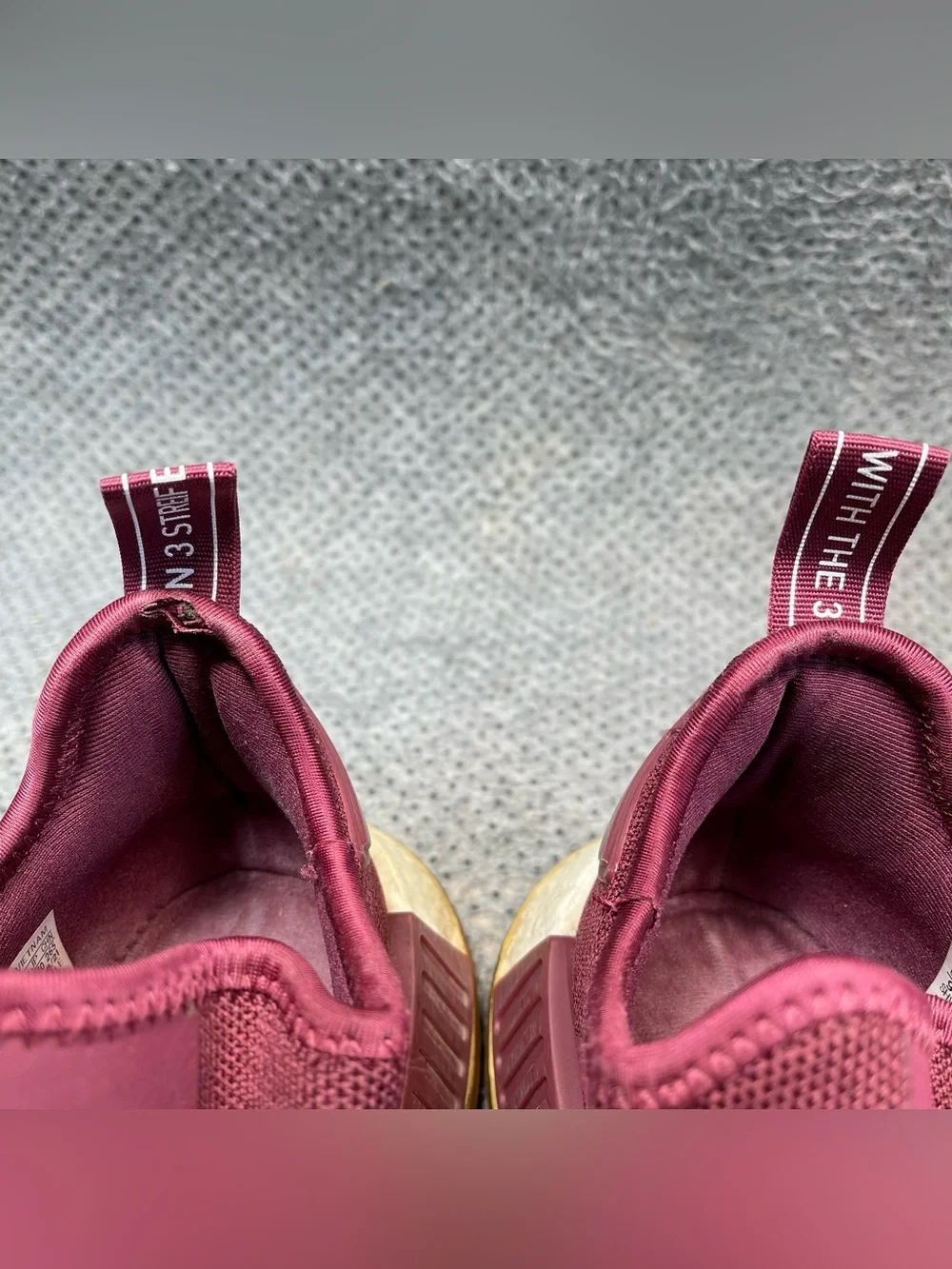 Adidas NMD R1 Burgundy Gum Shoes Size 9 Men’s